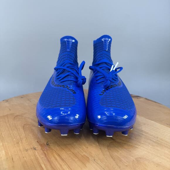 Under Armour Highlight 2 MC Men’s Size 8 Knit Football Cleats 3027304-400 Blue - Picture 2 of 9